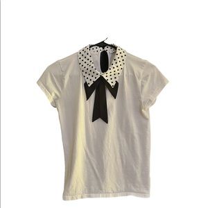 Cute polka dot collar shirt